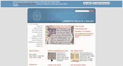 Desktop Screenshot of lambethpalacelibrary.org